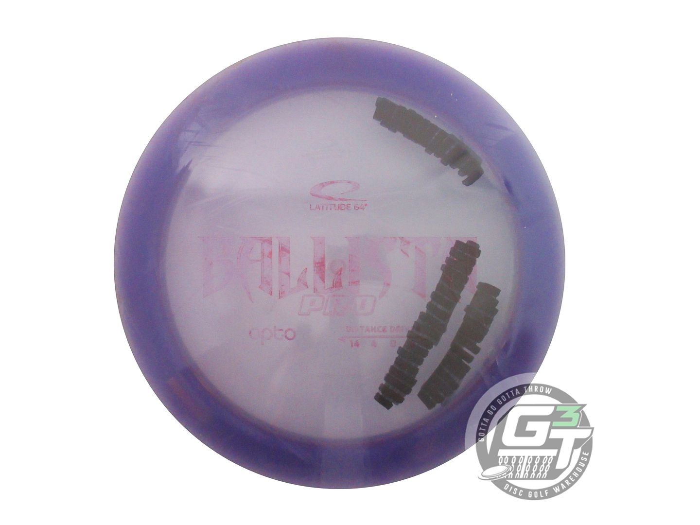 USED Latitude 64 Opto Ballista Pro 163g Purple Wiped Stamp Distance Driver Disc