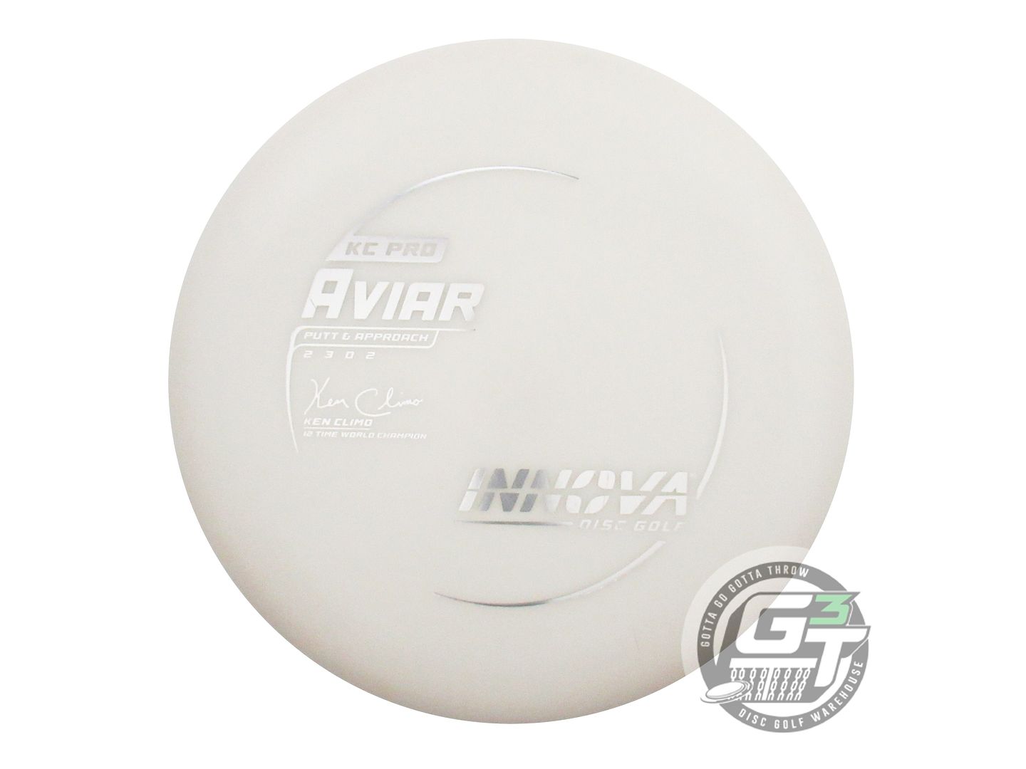 USED Innova KC Pro Aviar 150g White Silver Foil Putter Golf Disc