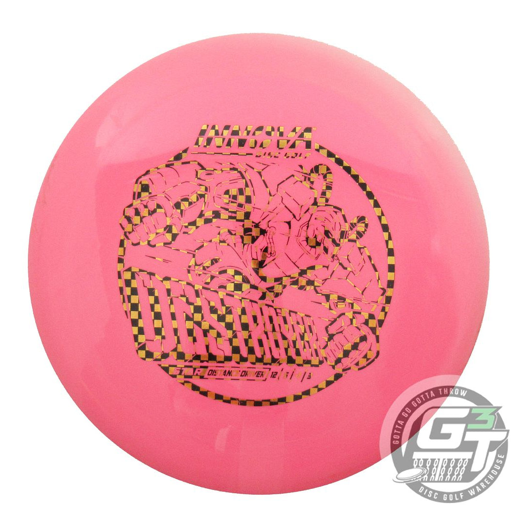 USED Innova Star Destroyer 174g Pink Checker Foil Distance Driver Golf Disc