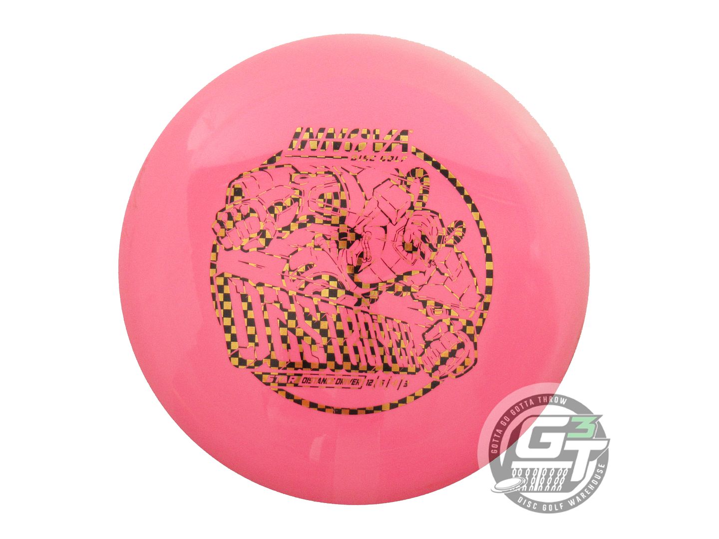 USED Innova Star Destroyer 174g Pink Checker Foil Distance Driver Golf Disc