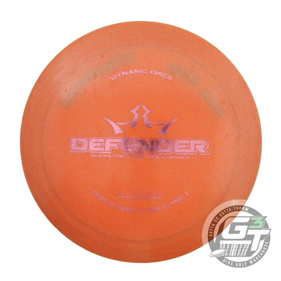 USED Dynamic Discs Lucid Defender 169g Orange Pink Foil Distance Driver Disc
