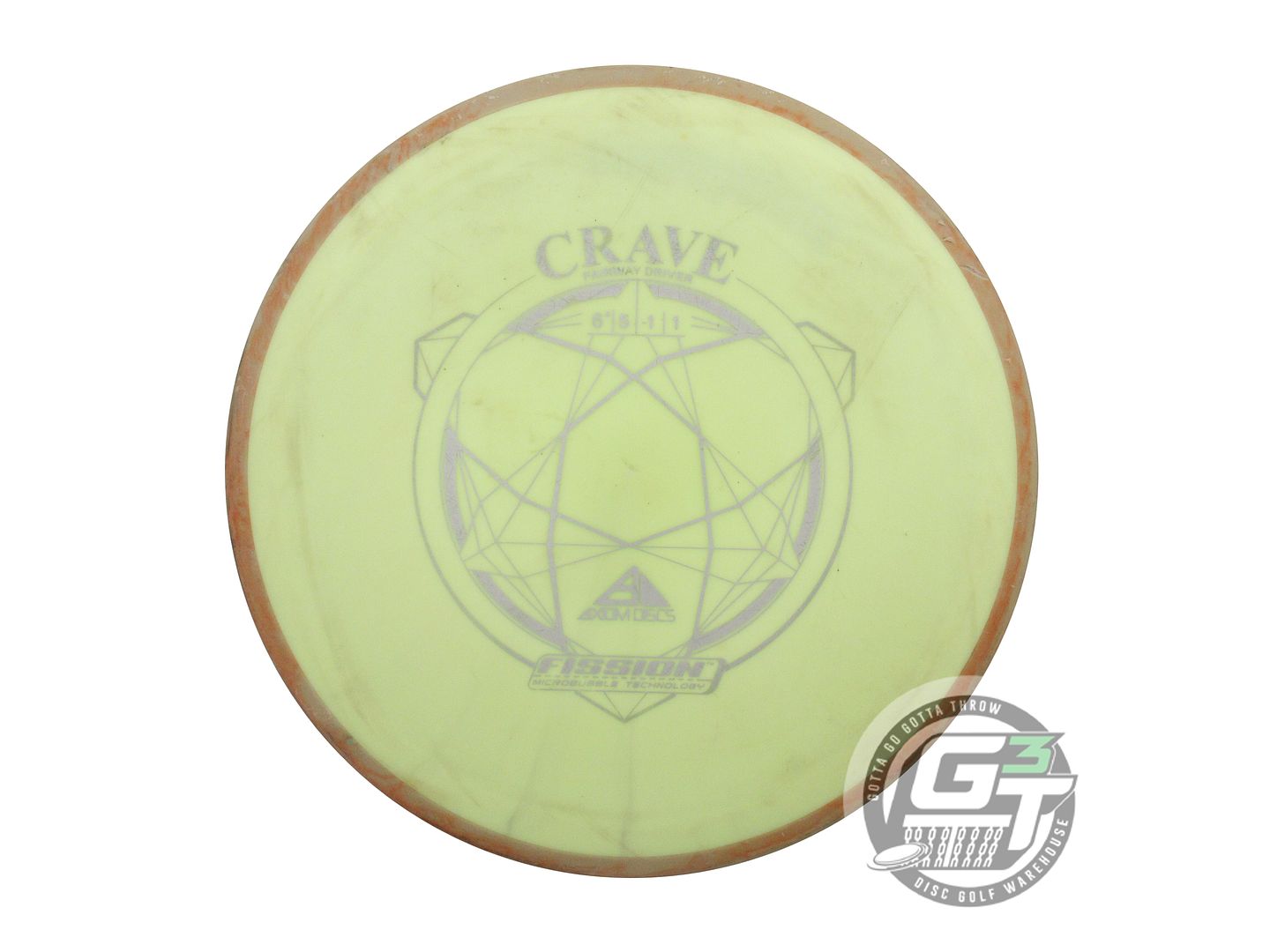 USED Axiom Discs Fission Crave 170g Yellow Peach Rim Fairway Driver Golf Disc