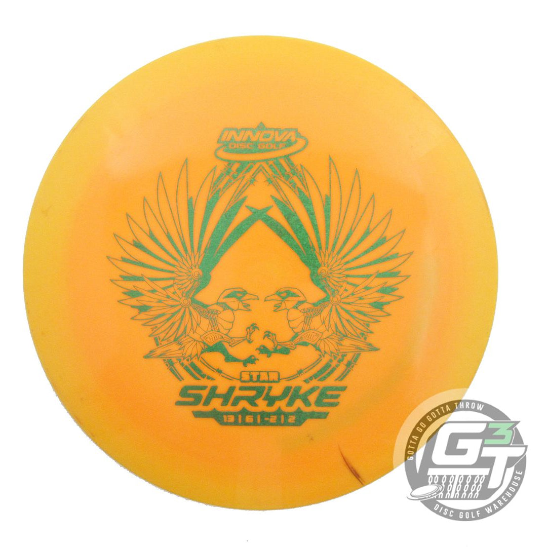 USED Innova Star Shryke 172g Marigold Green Shatter Foil Distance Driver Disc