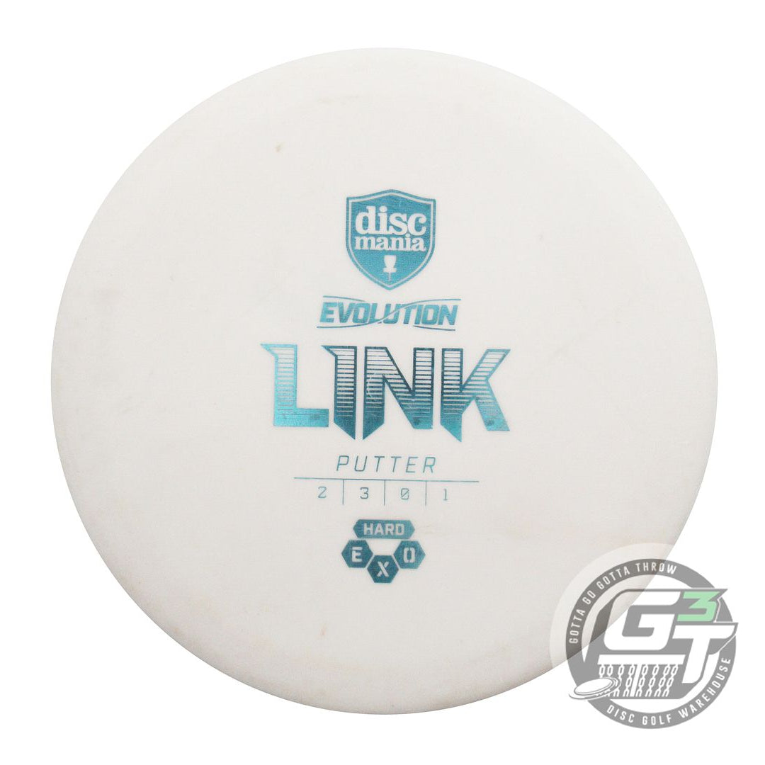 USED DiscMania EXO Hard Link 173g White Aqua Foil F Putter Golf Disc