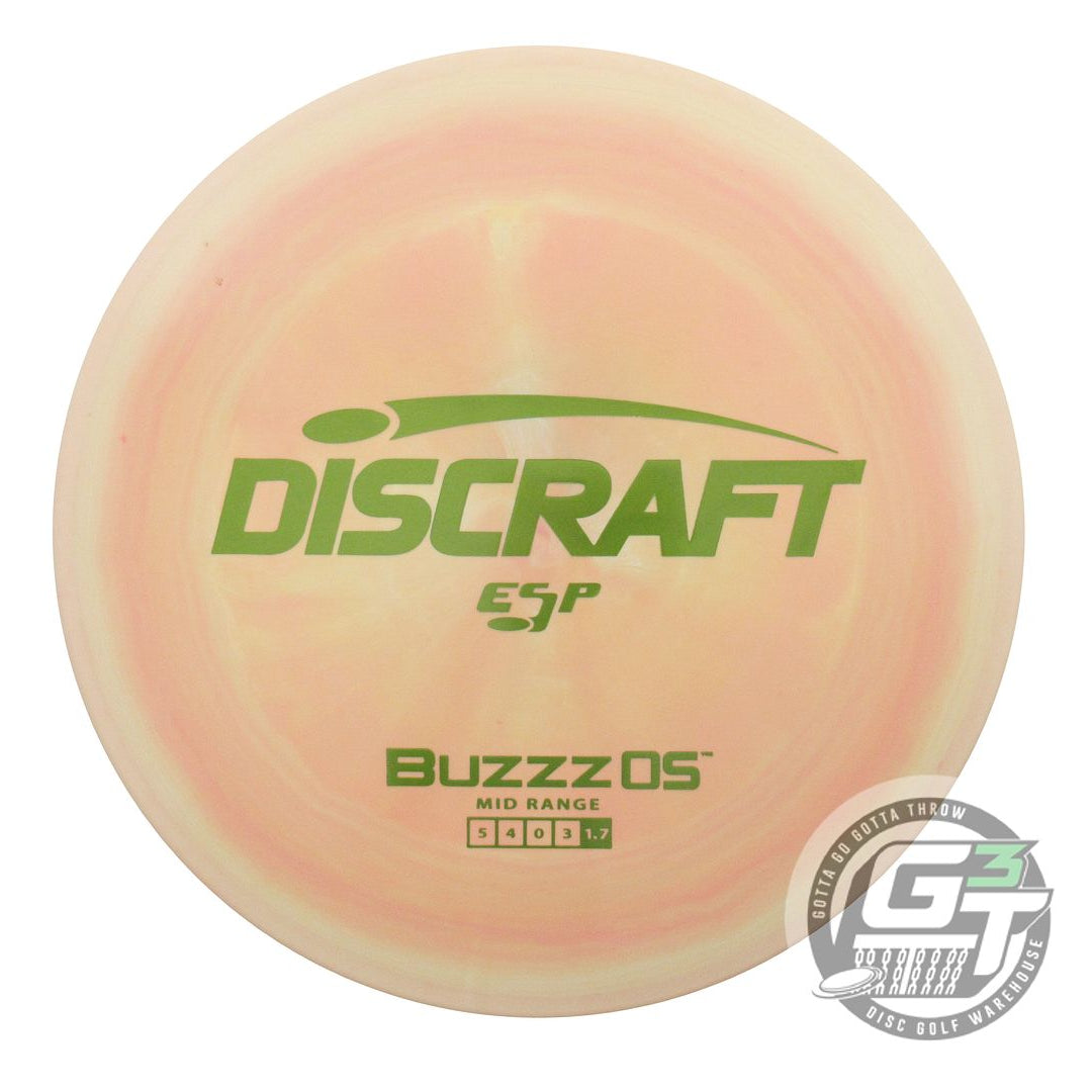 USED Discraft ESP Buzzz OS 178g Peach-Yellow Green Foil Midrange Golf Disc