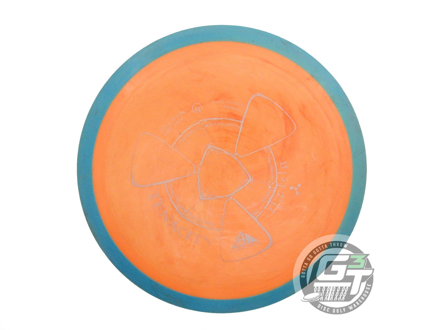 USED Axiom Discs Neutron Tenacity 170g Orange Teal Rim Distance Driver Golf Disc
