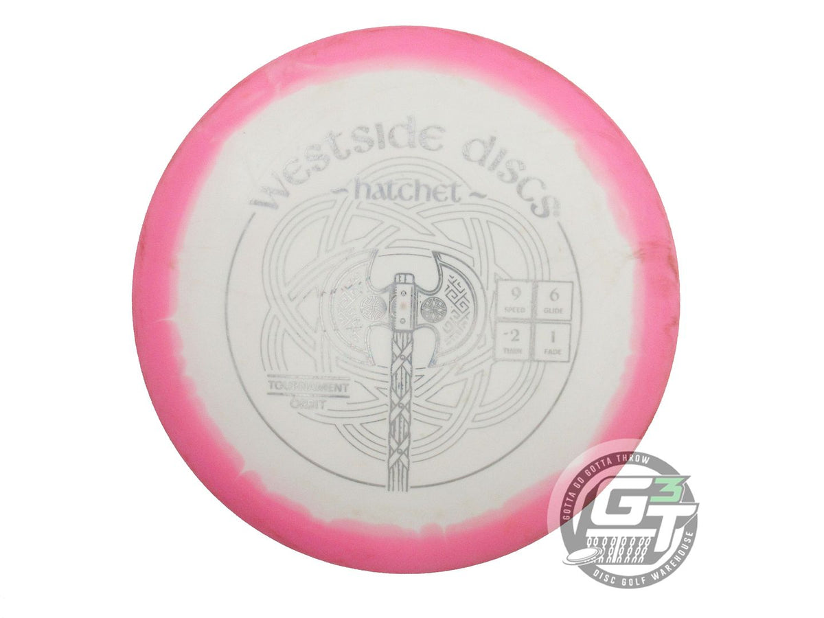 USED Westside Discs Tournament Orbit Hatchet 173g Pink-White Fairway Driver Disc