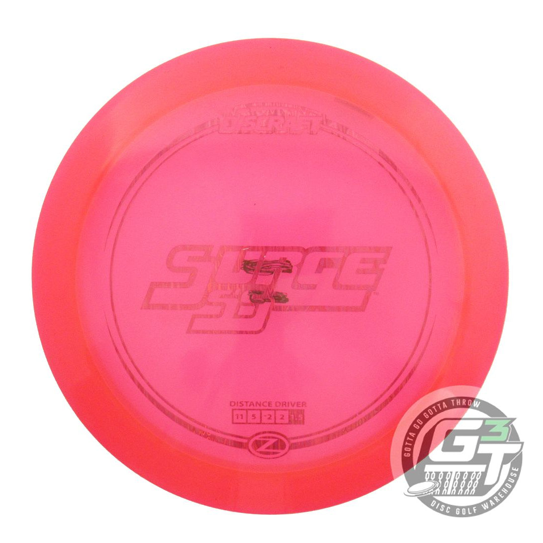 USED Discraft Z Surge SS 175g Red Pink Foil Distance Driver Golf Disc