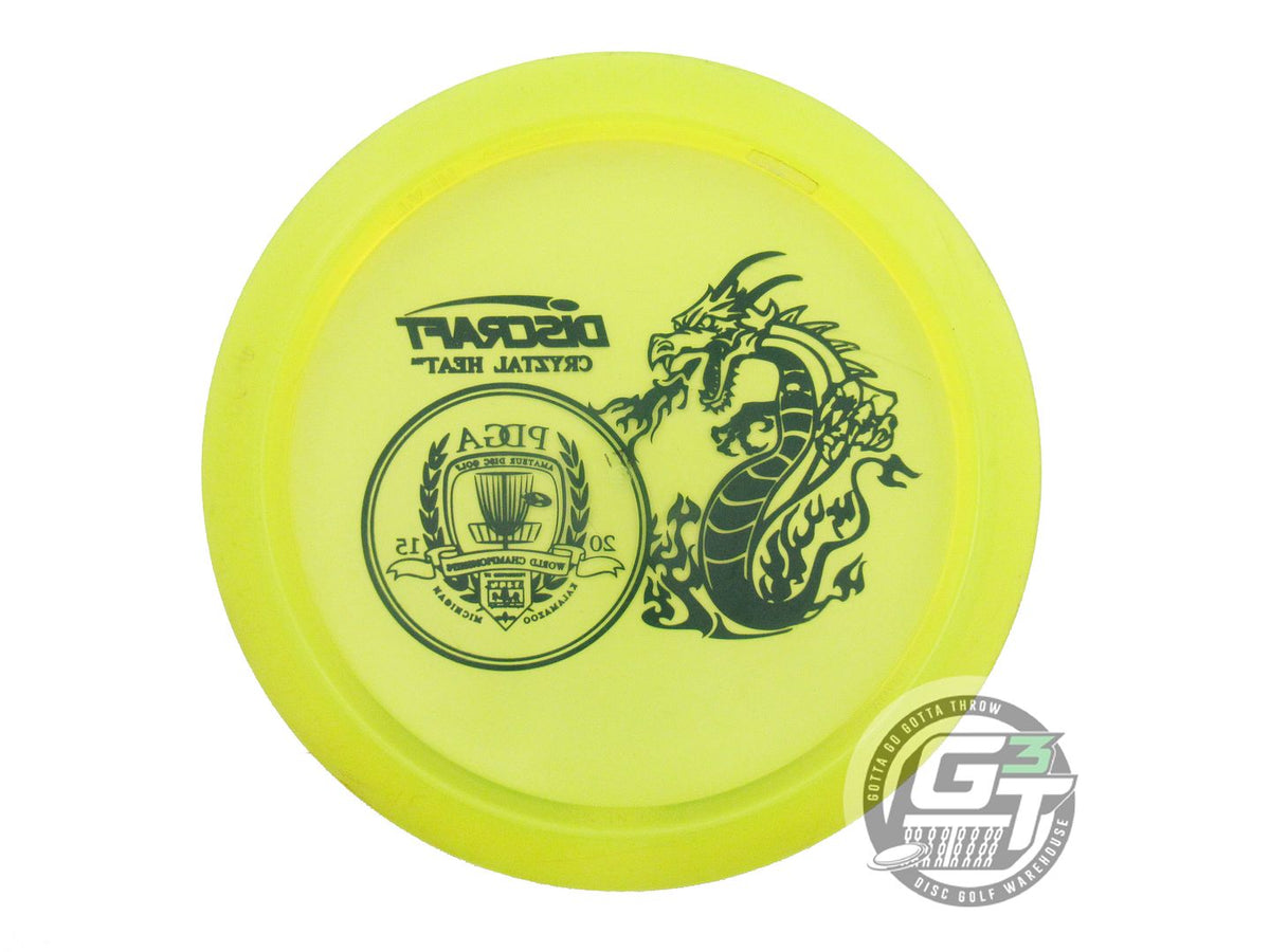 USED Discraft CryZtal Heat 175g Yellow Black Stamp Distance Driver Golf Disc