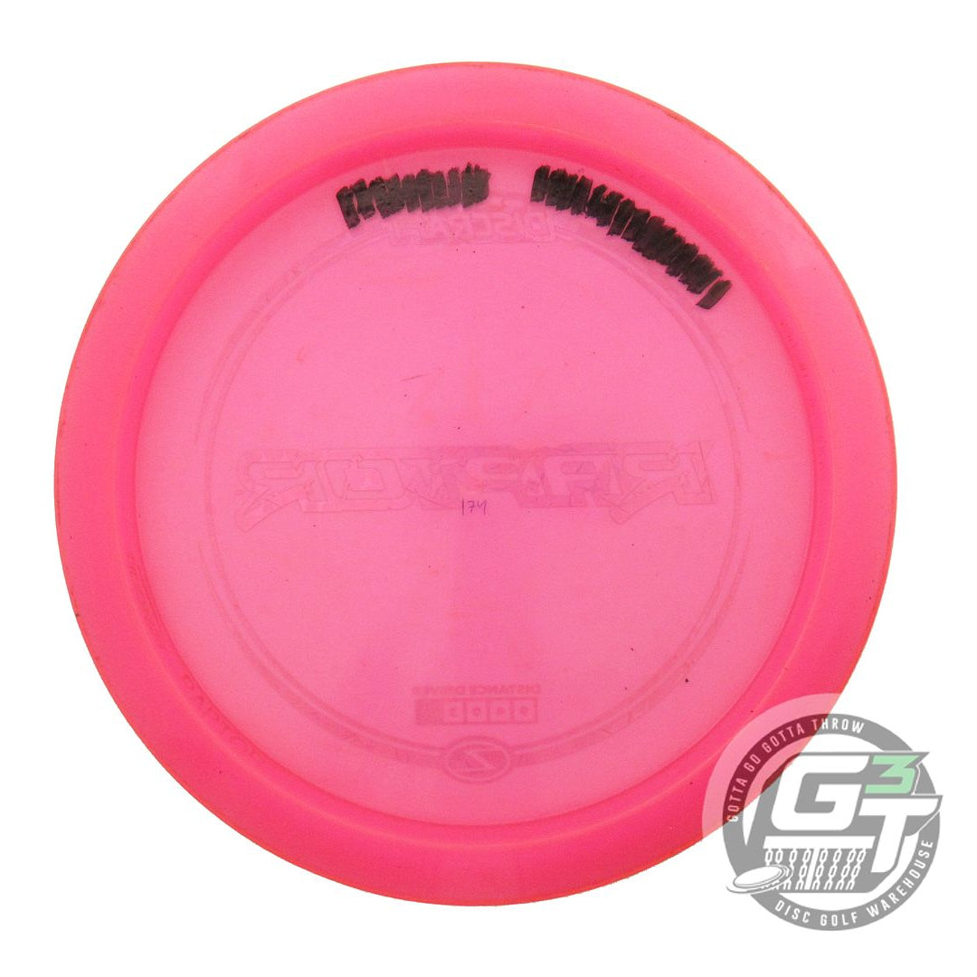 USED Discraft Z Raptor 174g Pink Gold Flower Foil Distance Driver Golf Disc