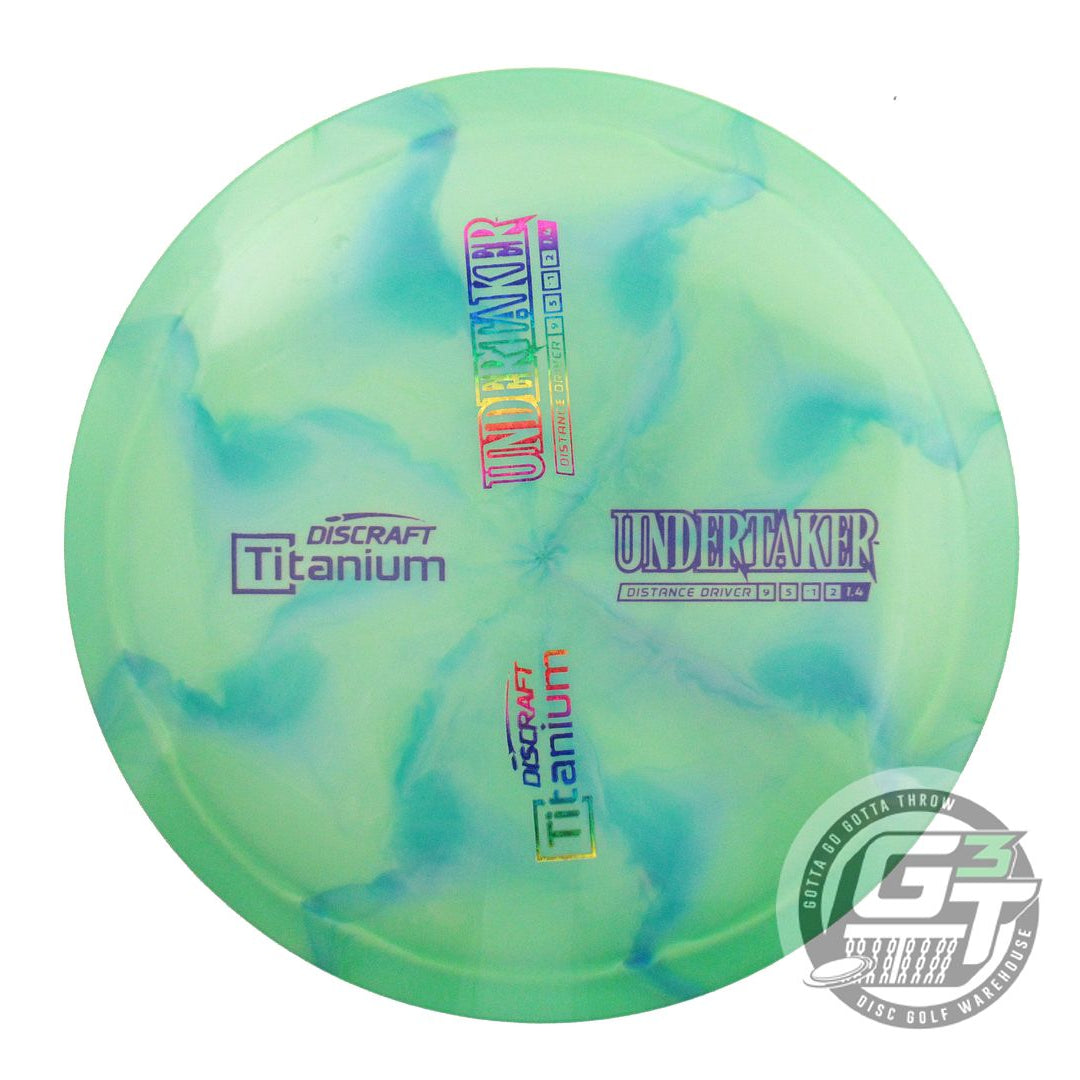 NOS Discraft X-OUT Titanium Undertaker 175g Green-Blue Driver Golf Disc
