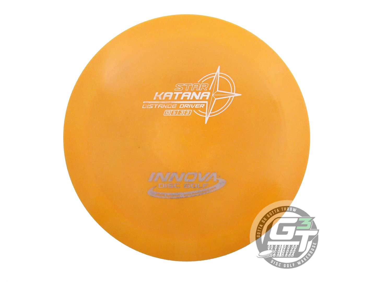 USED Innova Star Katana 167g Orange White & Gray Stamp Distance Driver Golf Disc