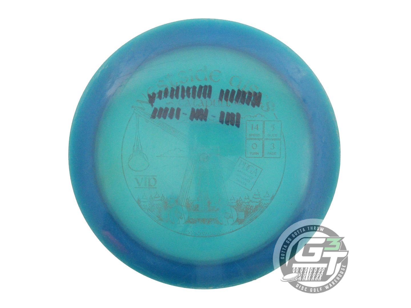 USED Westside Discs VIP Catapult 173g Blue Wiped Stamp Distance Driver Golf Disc