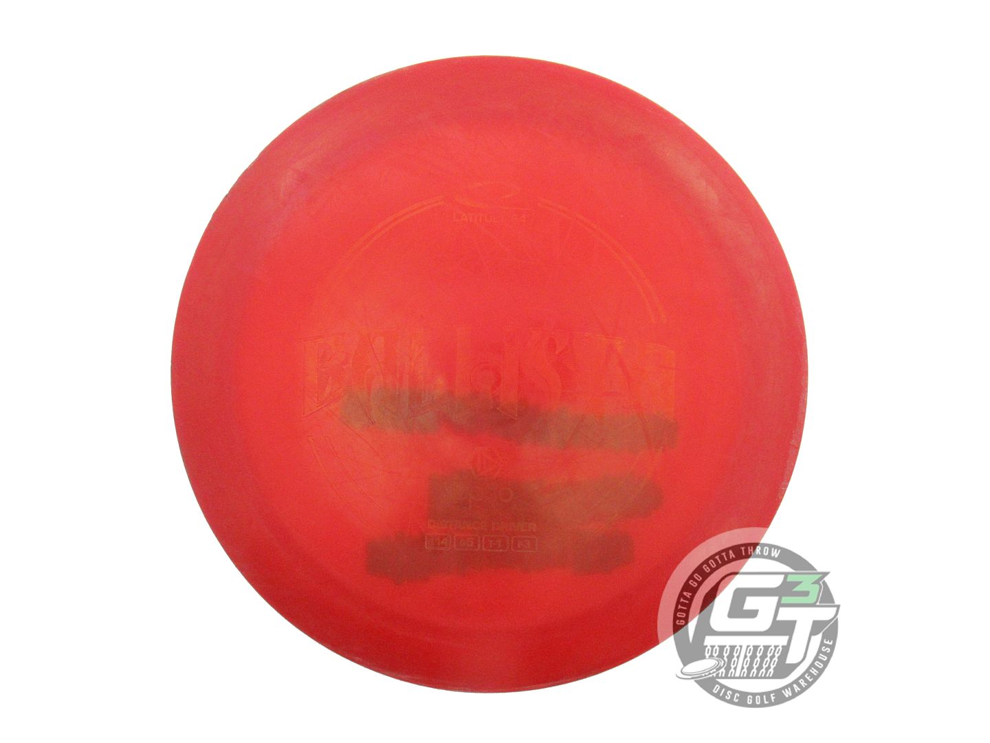 USED Latitude 64 Opto Ballista 173g Red Wiped Stamp Distance Driver Golf Disc