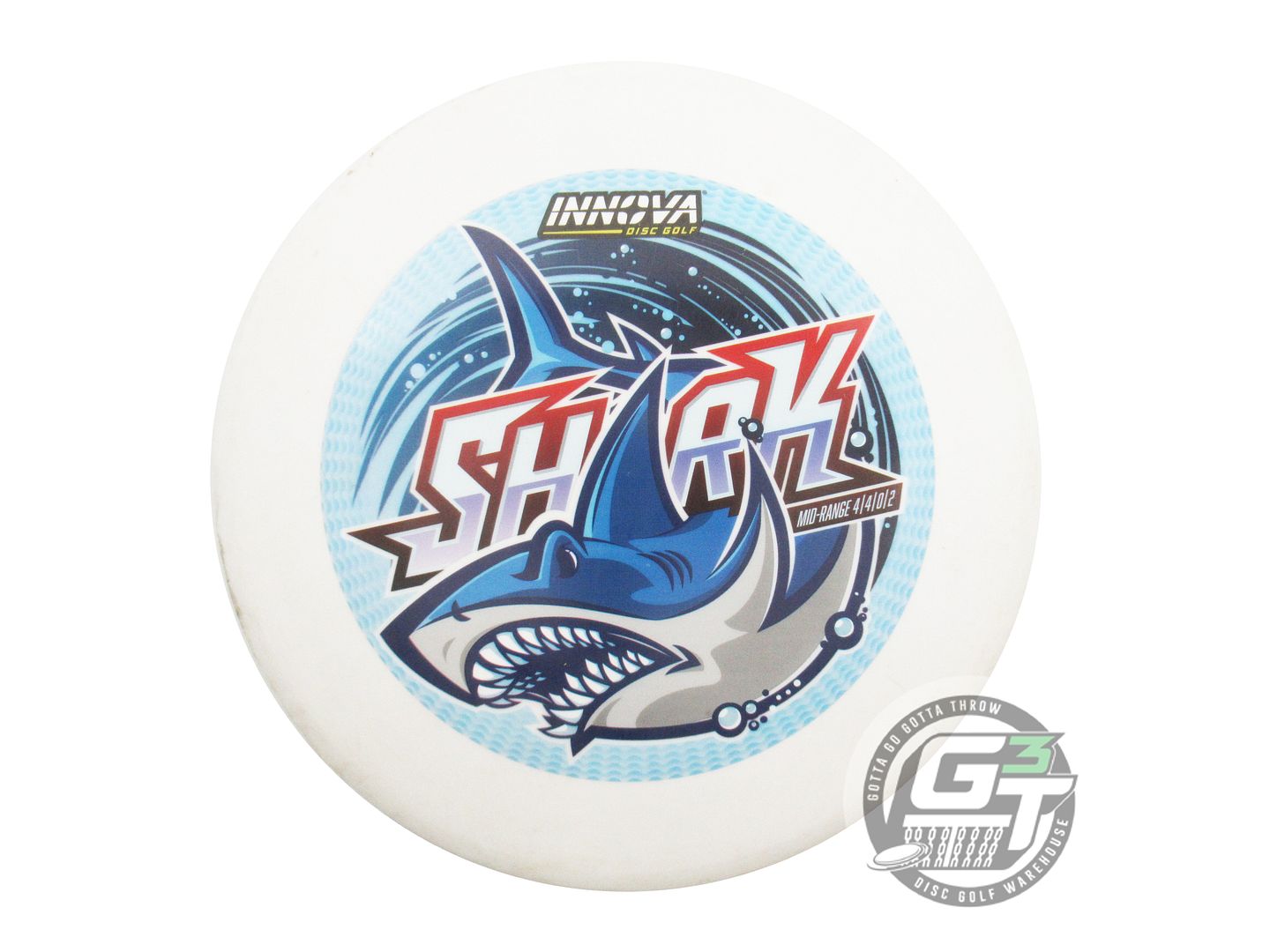 USED Innova DX Shark 151g White FullColor Midrange Golf Disc