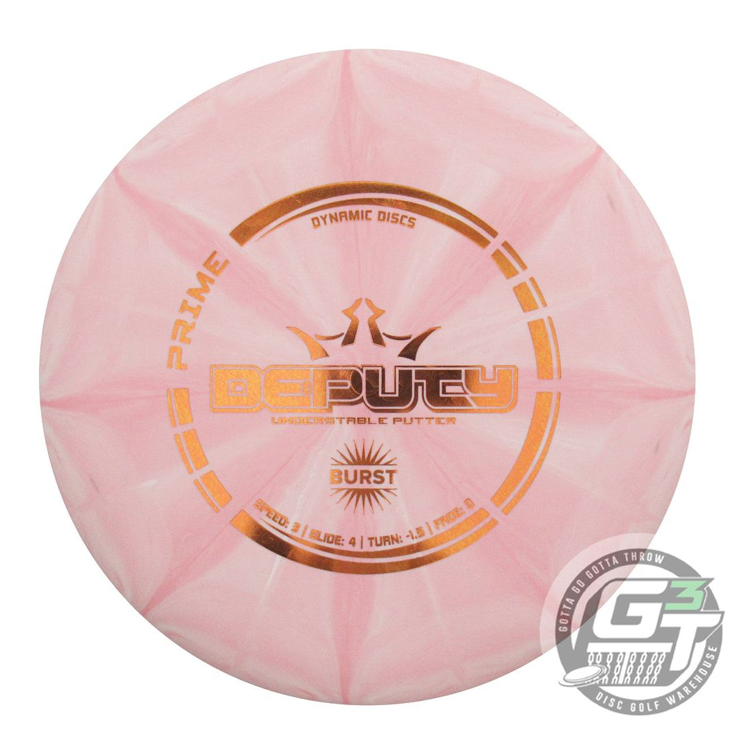 NOS Dynamic Discs Prime Burst Deputy 175g Pink Copper Foil Putter Golf Disc
