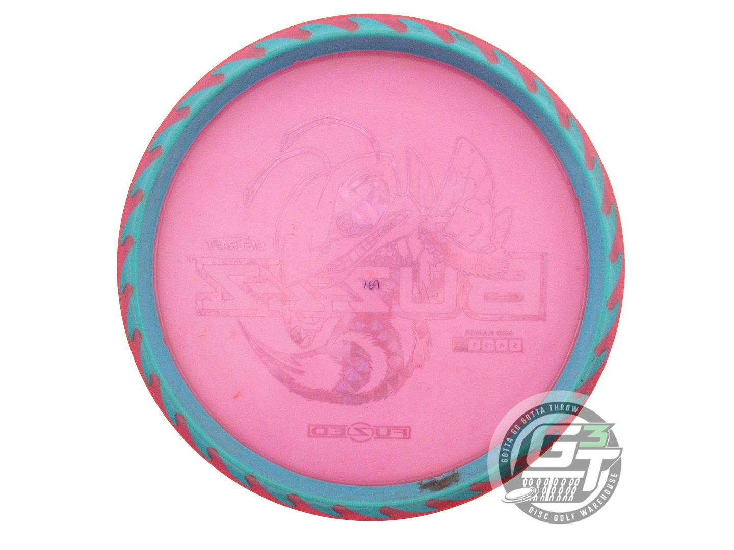 USED Discraft FuZed BuzzzSaw Buzzz 169g Pink Sunset Shatter Foil Midrange Disc