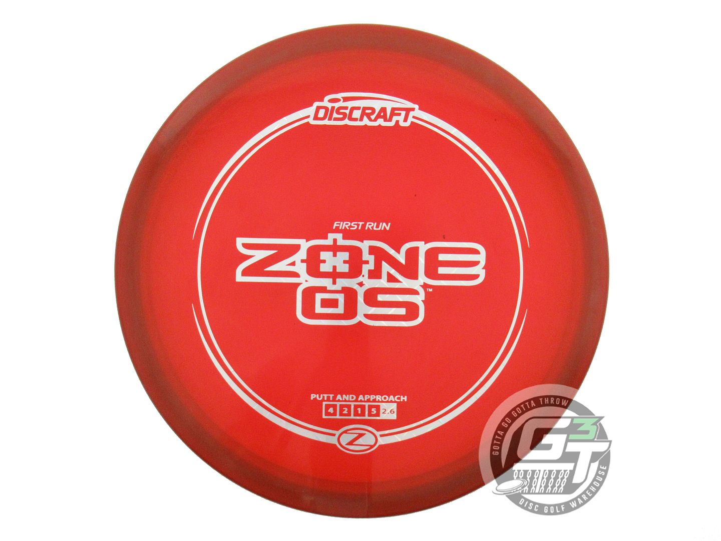 USED Discraft FIRST RUN Z Zone OS 176g Red Diamond Plate Foil Putter Golf Disc