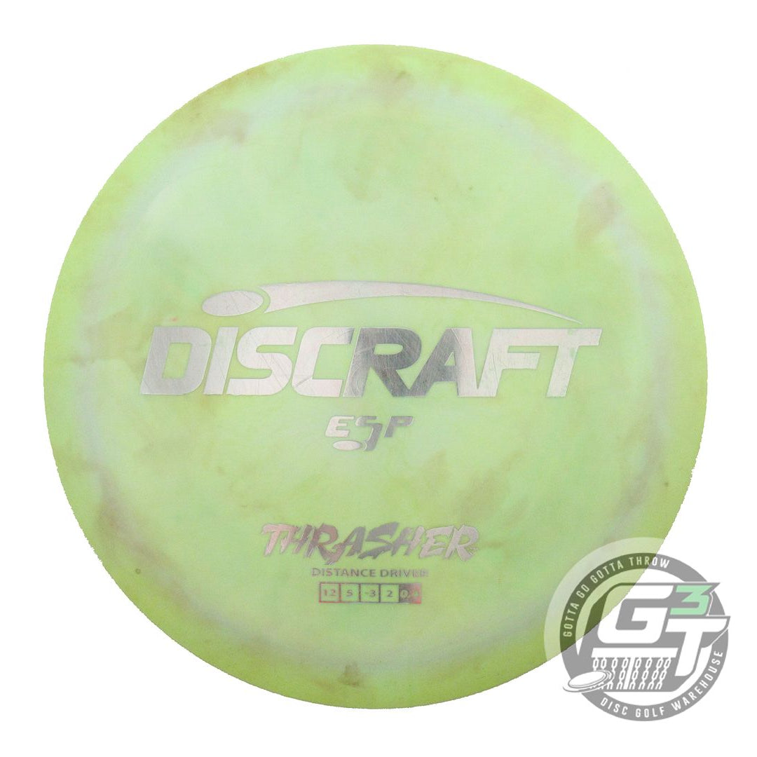 USED Discraft ESP Thrasher 171g Lime HOME DYED Distance Driver Golf Disc