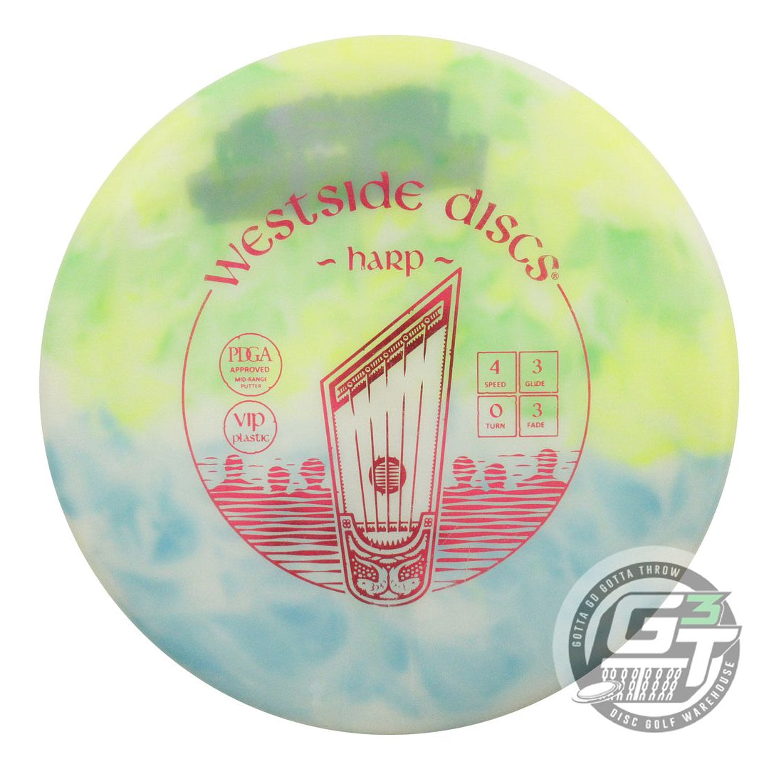 USED Westside Discs VIP Harp 175g White HOME DYED Putter Golf Disc