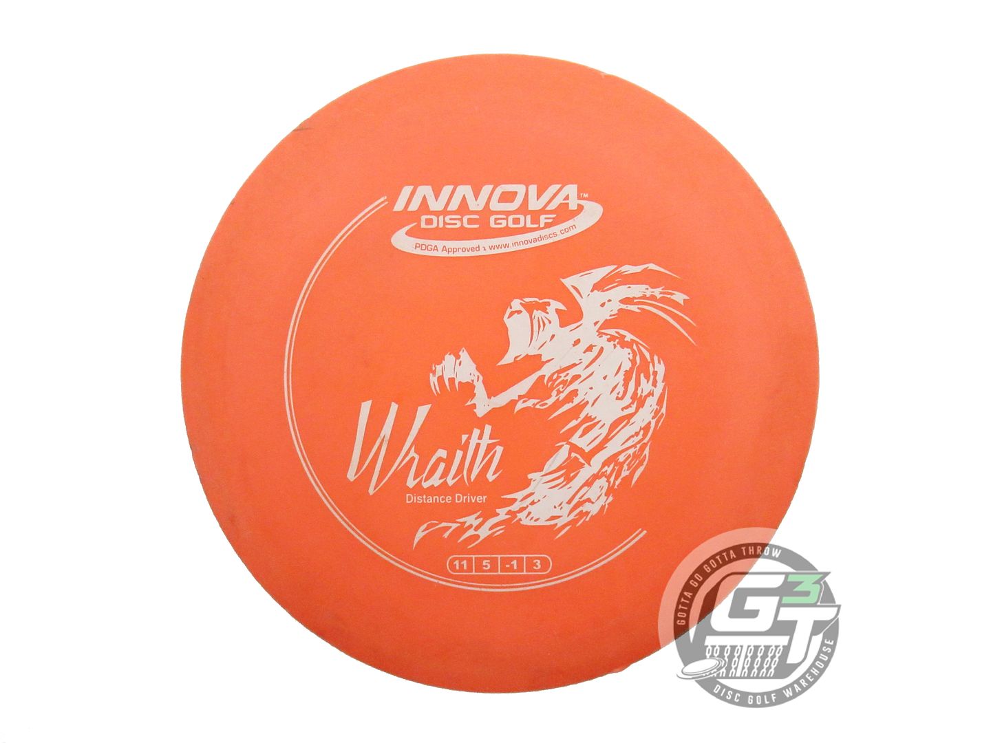 USED Innova DX Wraith 170g Orange White Stamp Distance Driver Golf Disc