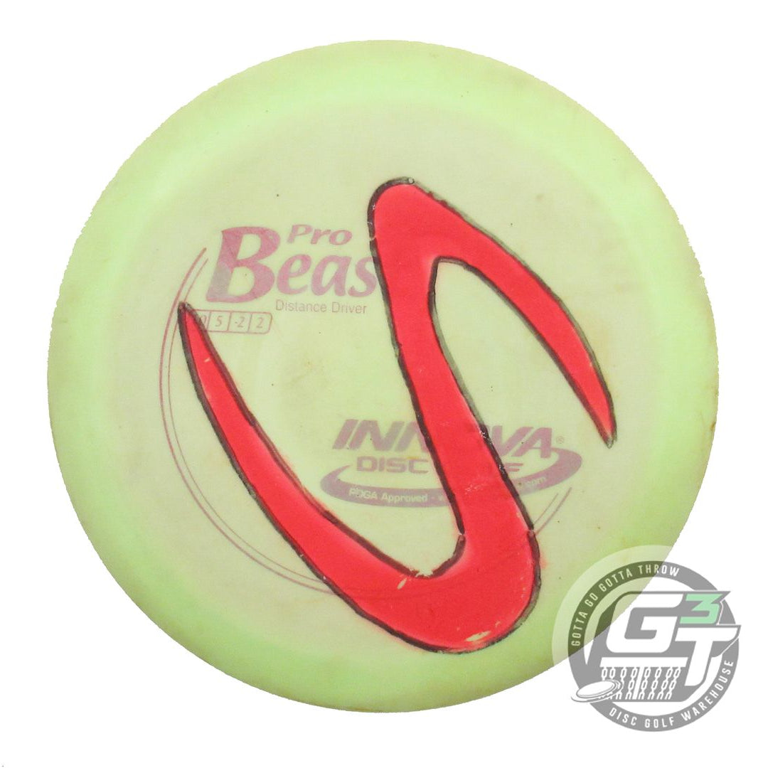 USED Innova Pro Beast 158g Lime Pink Foil Distance Driver Golf Disc