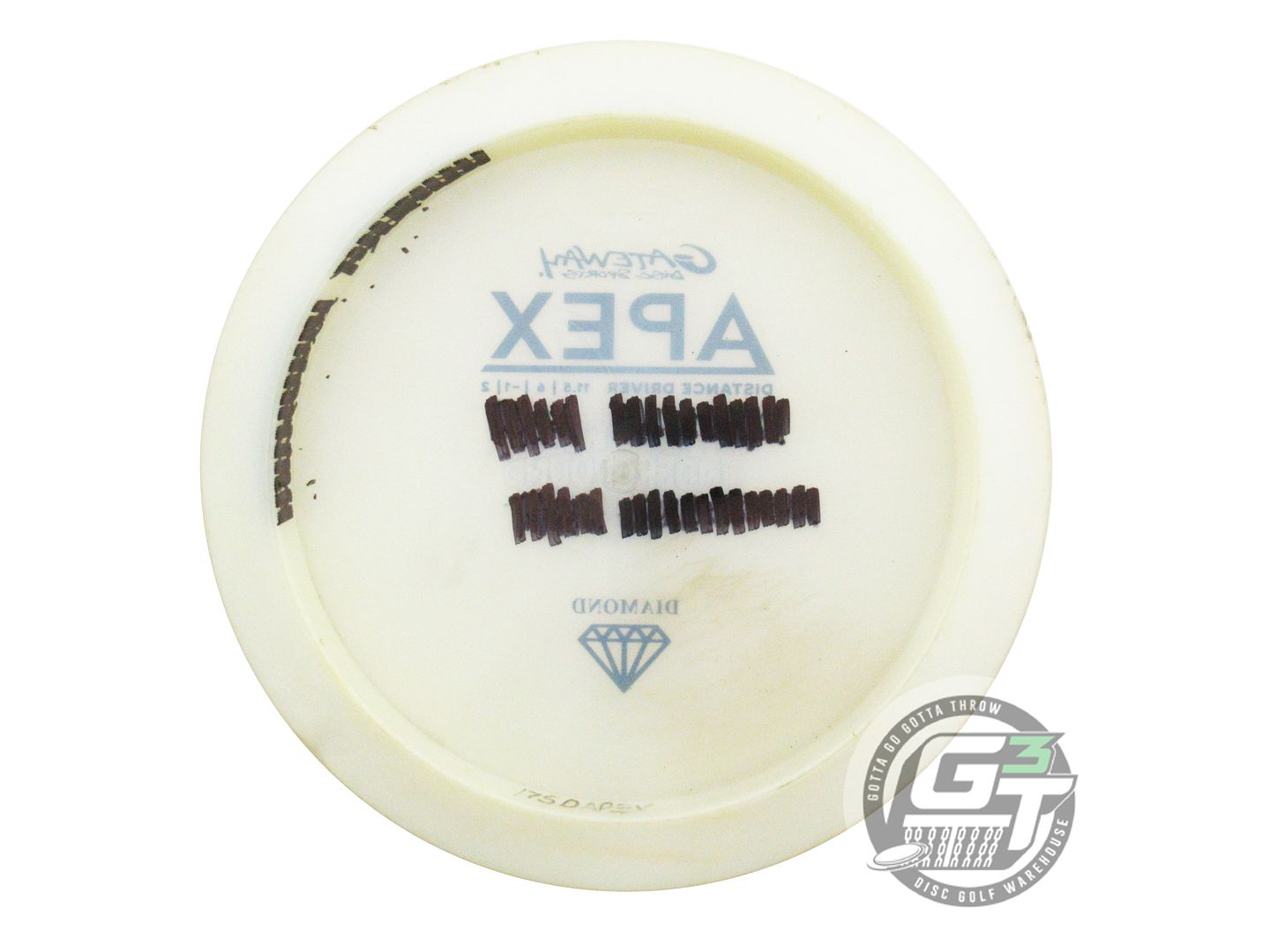 USED Gateway X-OUT Diamond Apex 175g White Distance Driver Golf Disc