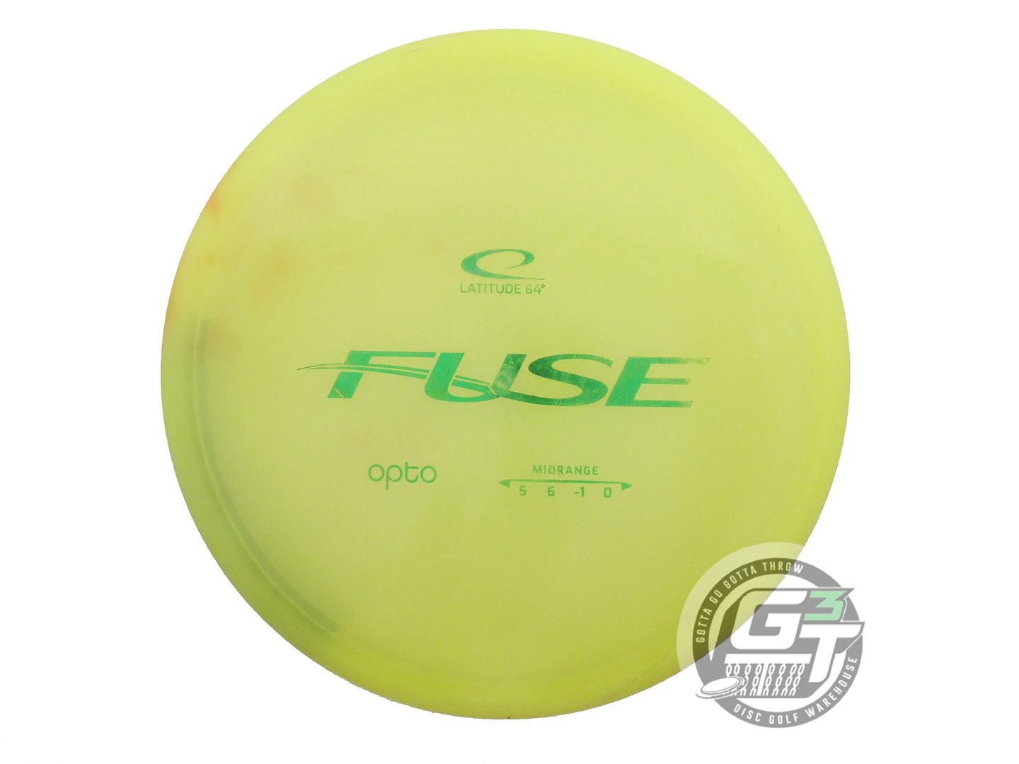 USED Latitude 64 Opto Fuse 175g Yellow Green Foil Midrange Golf Disc