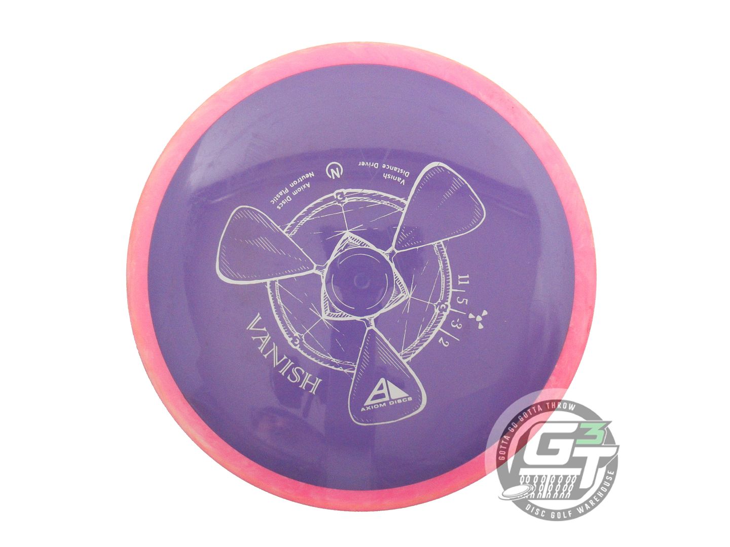 USED Axiom Discs Neutron Vanish 167g Purple Pink Rim Distance Driver Golf Disc