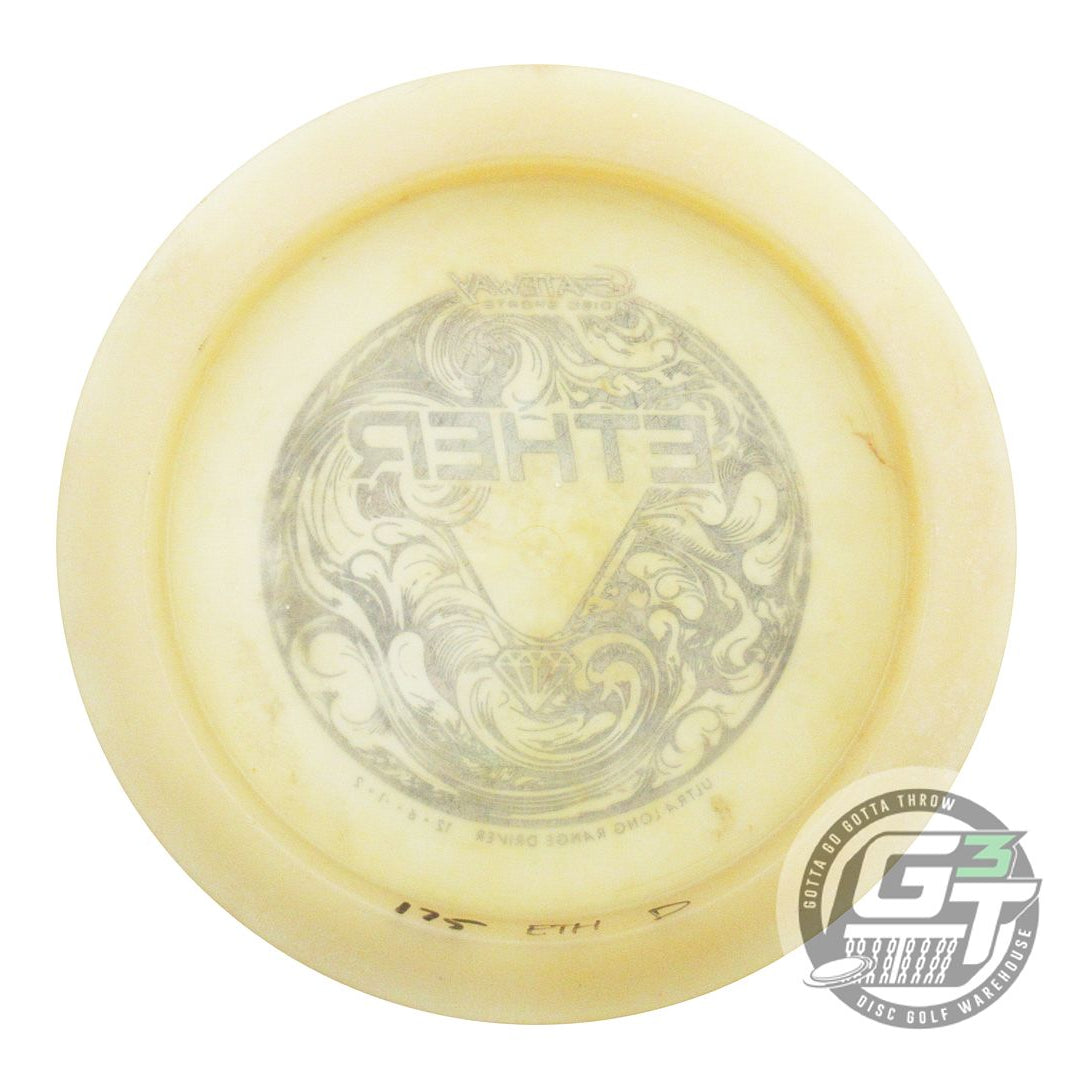 USED Gateway Diamond Ether 175g Cream Black Foil Distance Driver Golf Disc