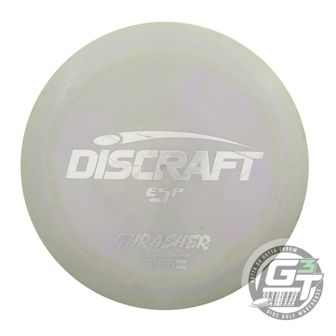 USED Discraft ESP Thrasher 176g Lime-Lilac Glitter Foil Distance Driver Disc