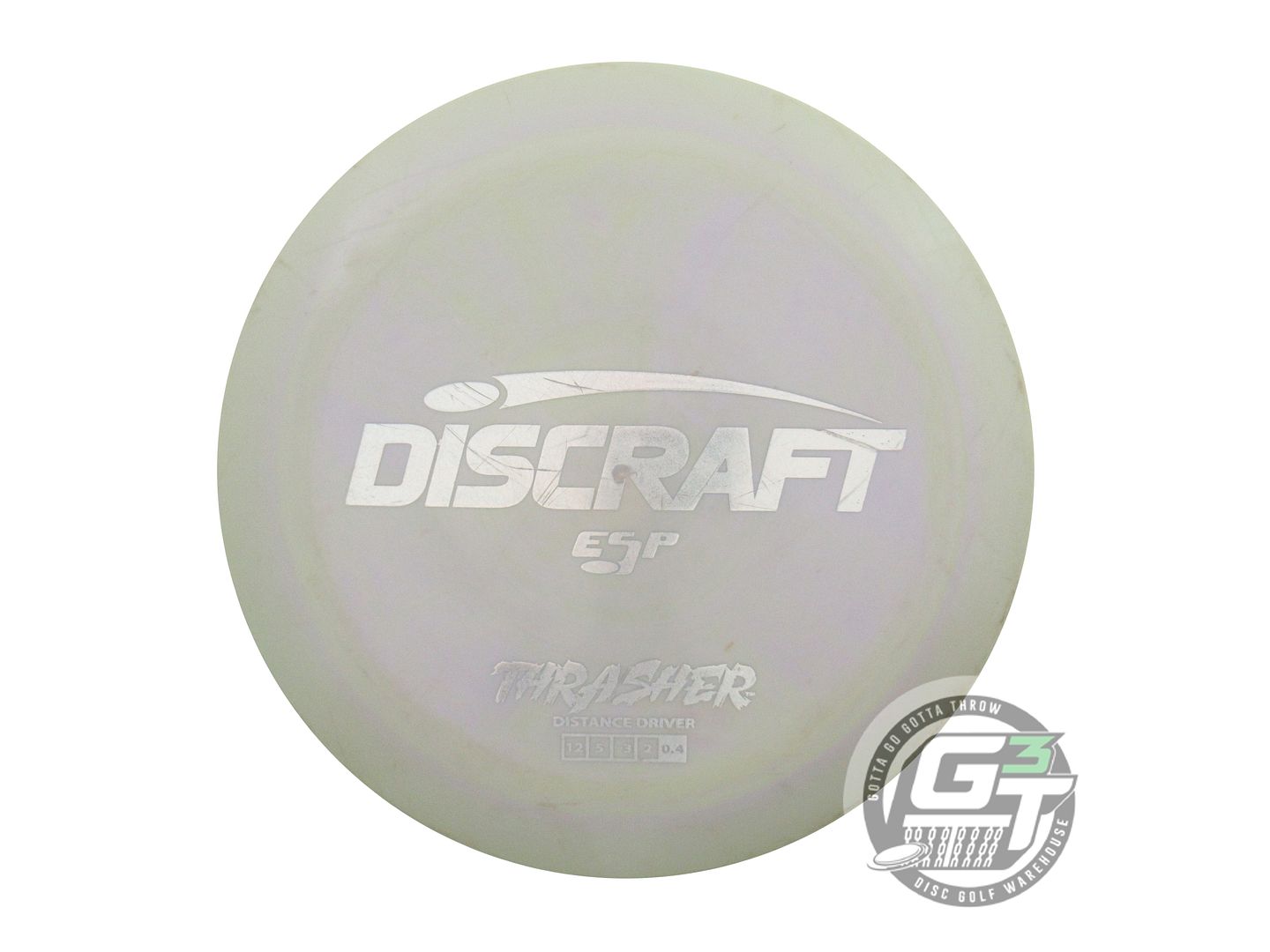 USED Discraft ESP Thrasher 176g Lime-Lilac Glitter Foil Distance Driver Disc