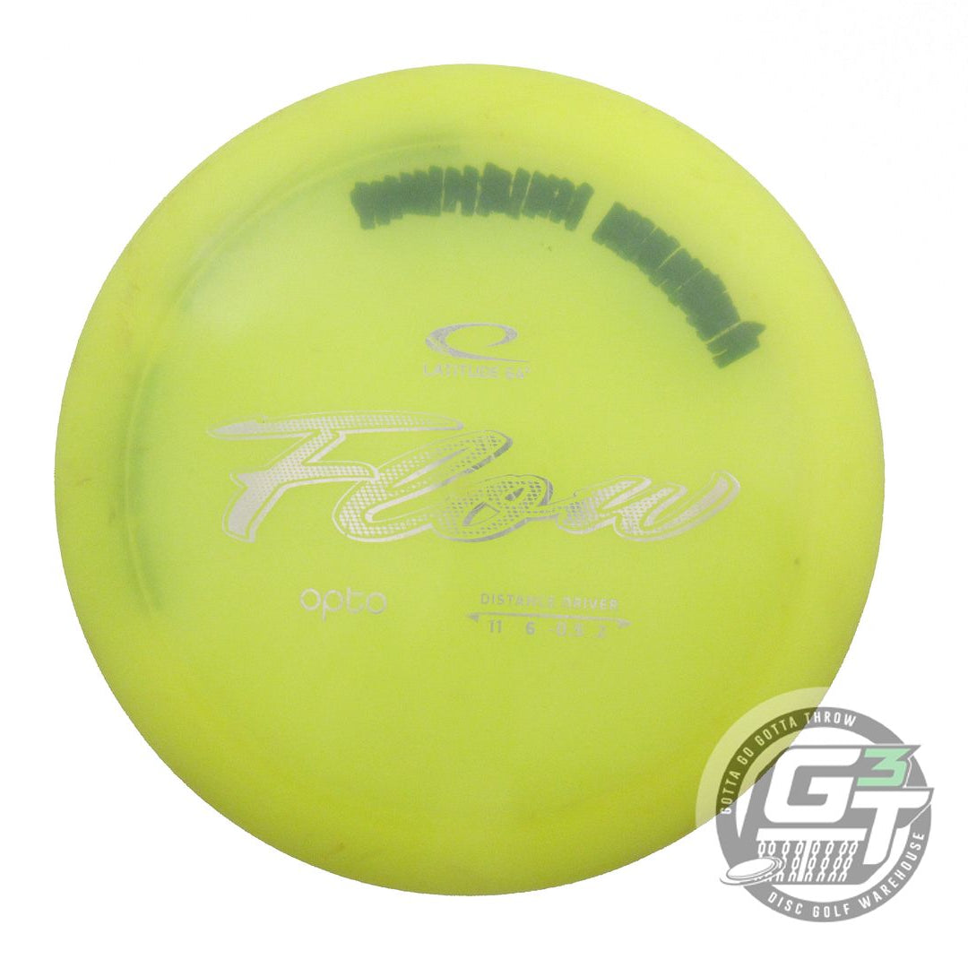 USED Latitude 64 Opto Flow 169g Yellow Silver Foil Distance Driver Golf Disc