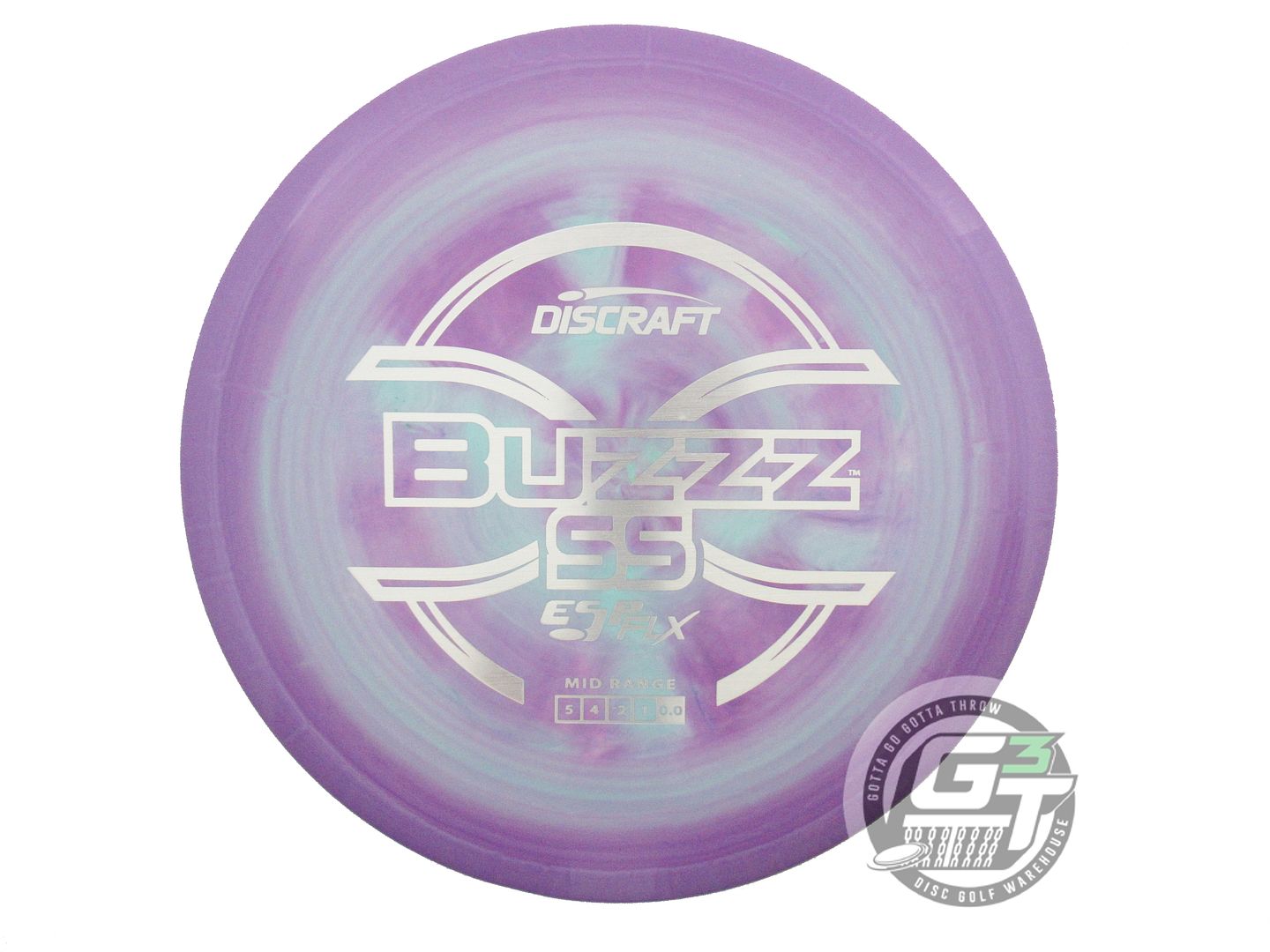 USED Discraft ESP FLX Buzzz SS 180g Purple-Seafoam Silver Foil Midrange Disc