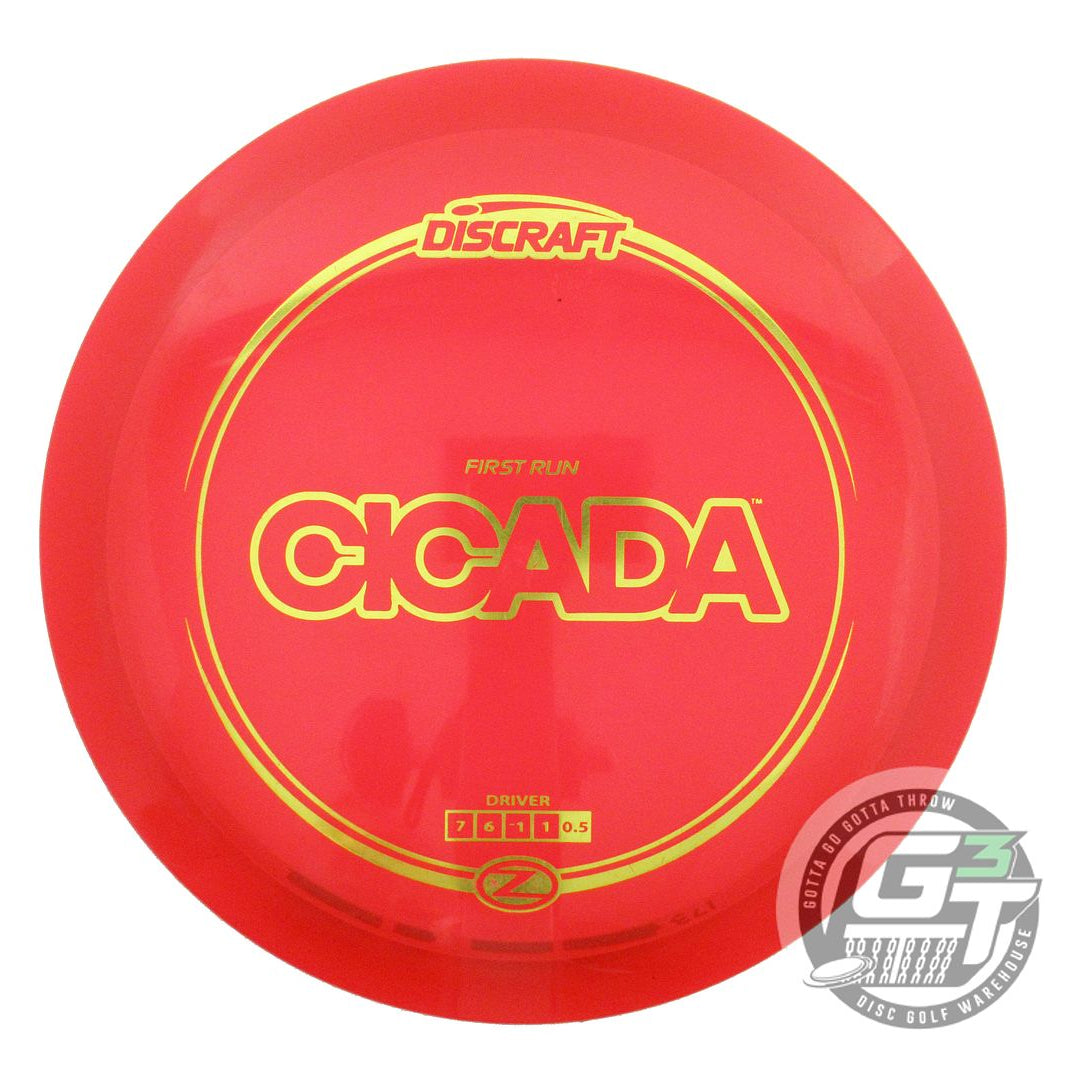 USED Discraft FIRST RUN Z Cicada 173g Red Yellow Foil Fairway Driver Golf Disc