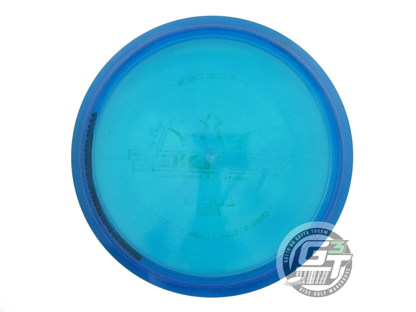 USED Dynamic Discs Lucid Ice Verdict 174g Blue Wiped Stamp Midrange Golf Disc