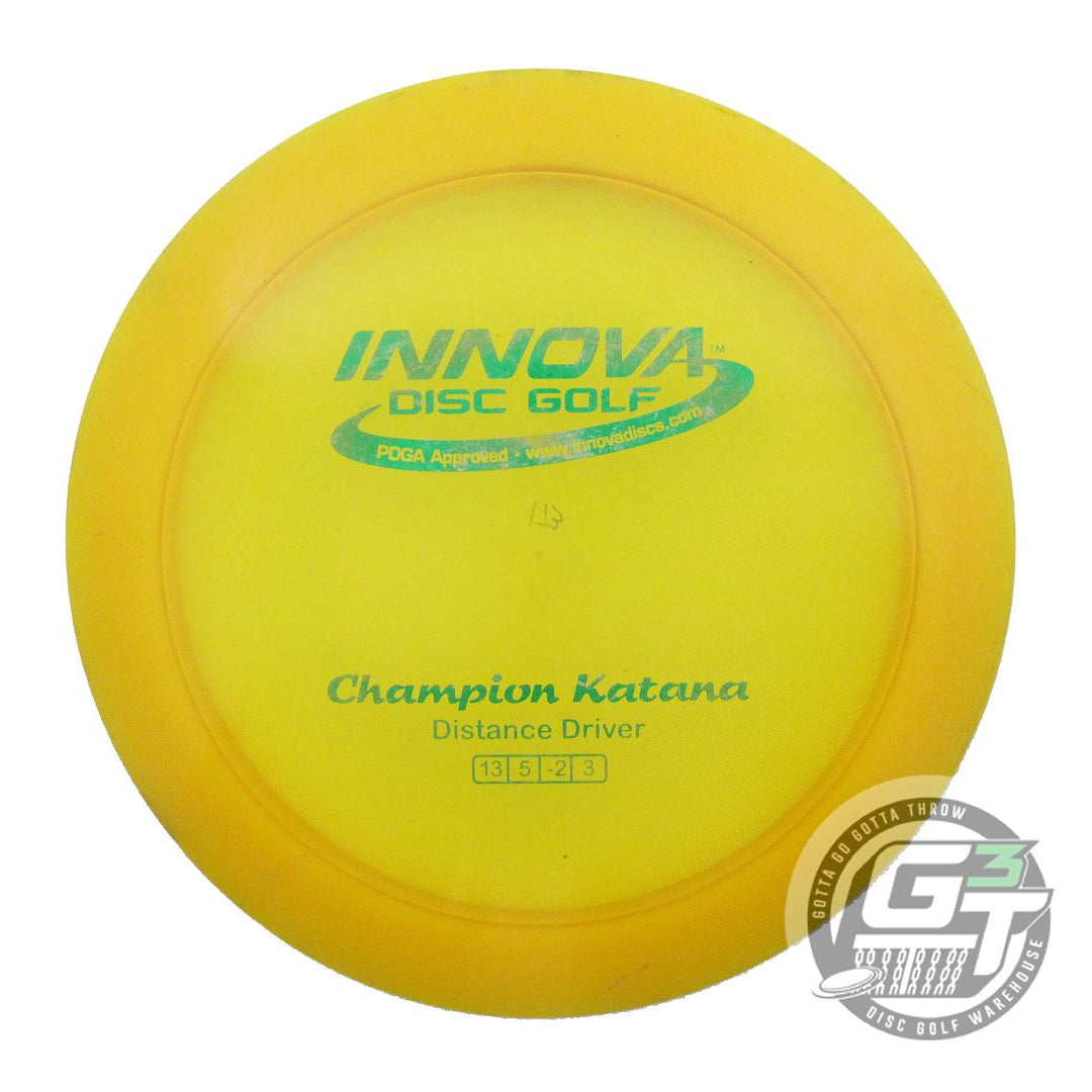 USED Innova Champion Katana 173g Marigold Green Foil Distance Driver Golf Disc