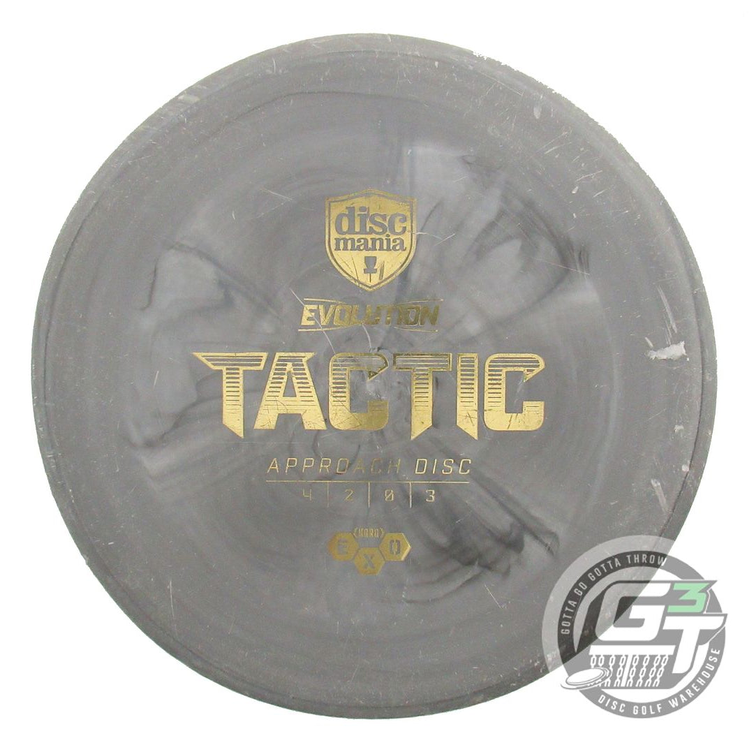 USED DiscMania EXO Hard Tactic 175g Gray Gold Foil Putter Golf Disc