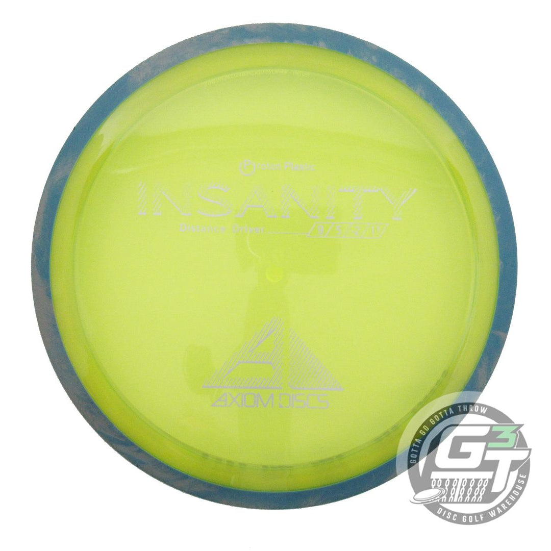 USED Axiom Discs Proton Insanity 173g Yellow Blue Rim Distance Driver Golf Disc