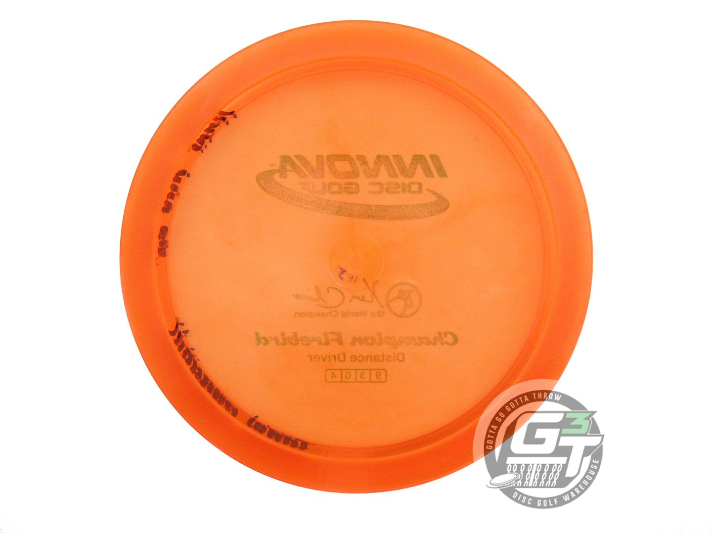 USED Innova Champion Firebird 162g Orange Green Foil Distance Driver Golf Disc