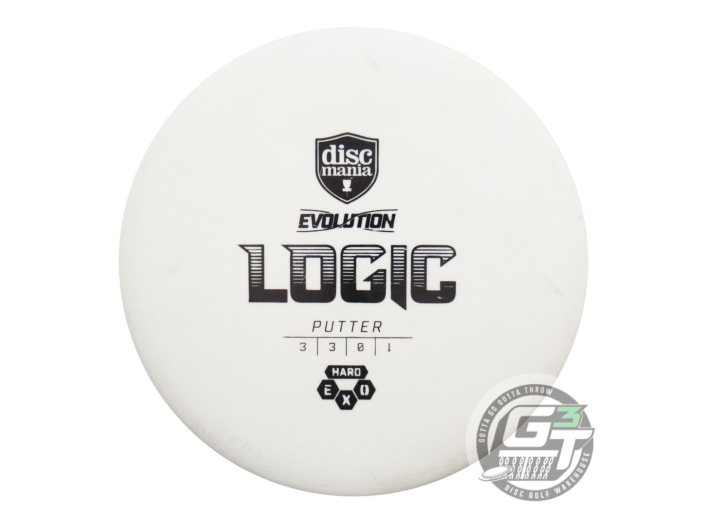 USED DiscMania EXO Hard Logic 174g Yellow Silver Foil Putter Golf Disc