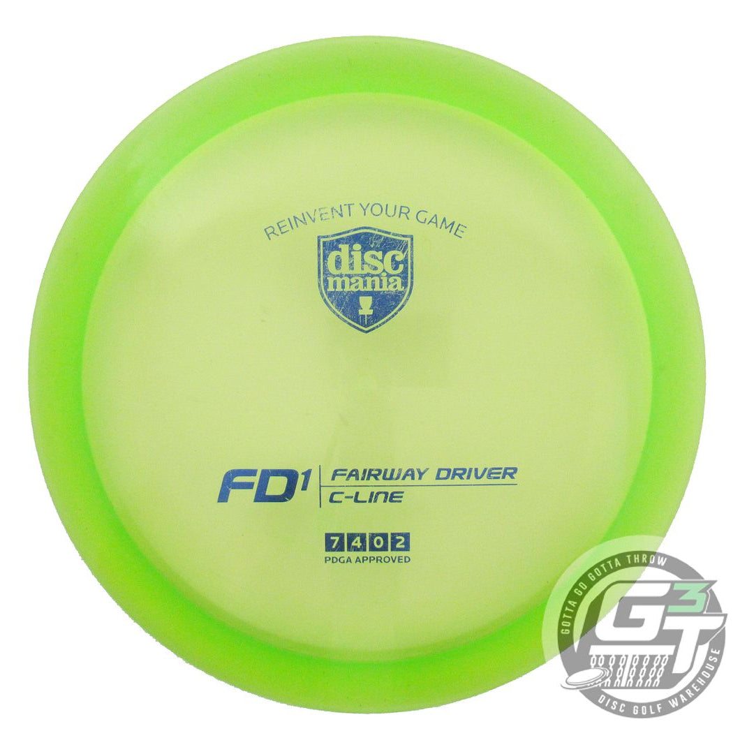 USED DiscMania C-Line FD1 172g Lime Blue Foil Fairway Driver Golf Disc