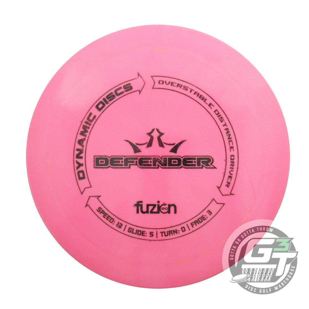 USED Dynamic Discs BioFuzion Defender 168g Pink Black Stamp Driver Golf Disc