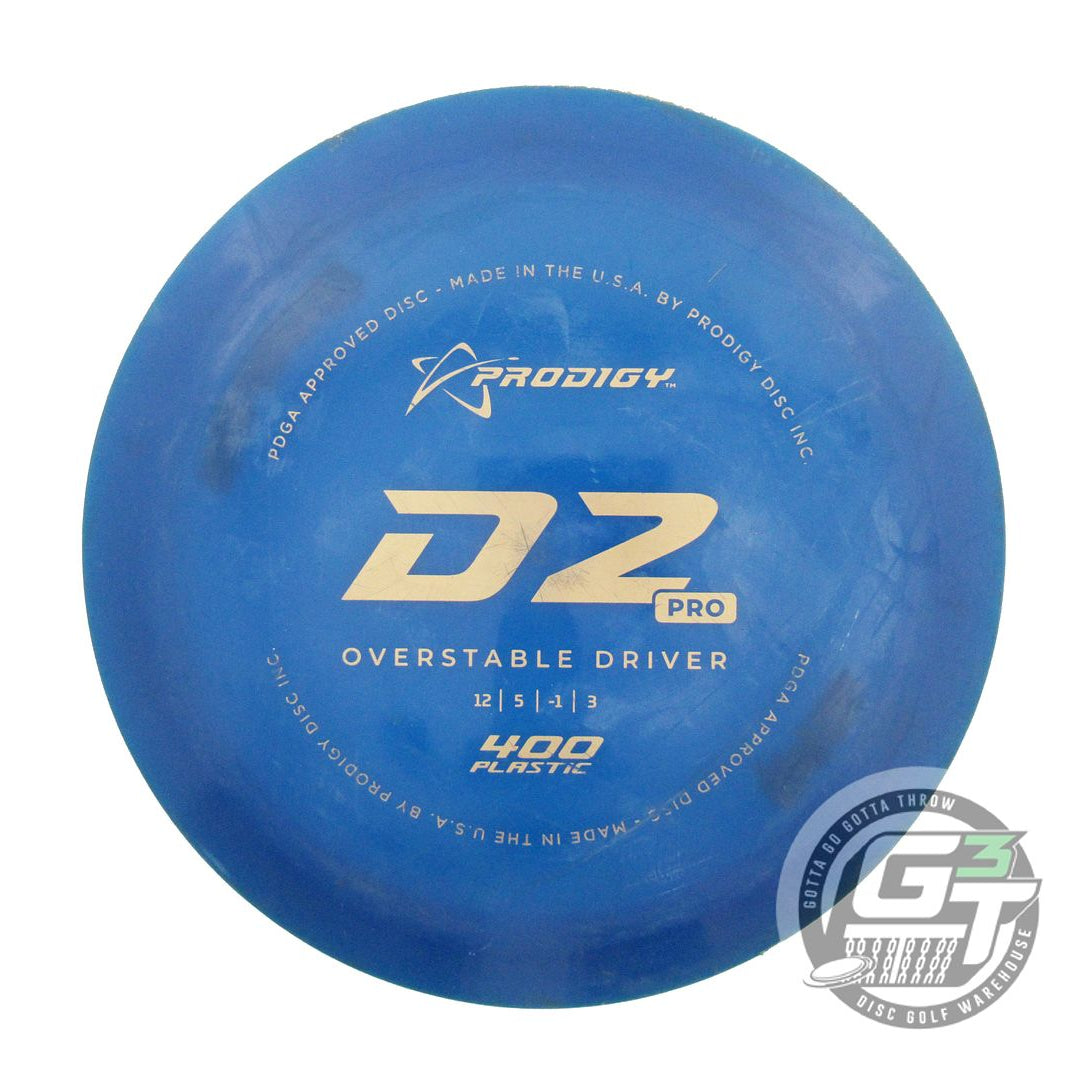 USED Prodigy Discs 400 Spectrum D2 Pro 173g Blue Gold Stamp Distance Driver Disc
