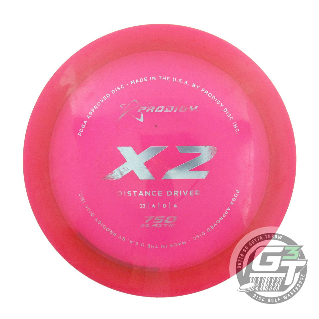 USED Prodigy Discs 750 X2 174g Pink Silver Foil Distance Driver Golf Disc