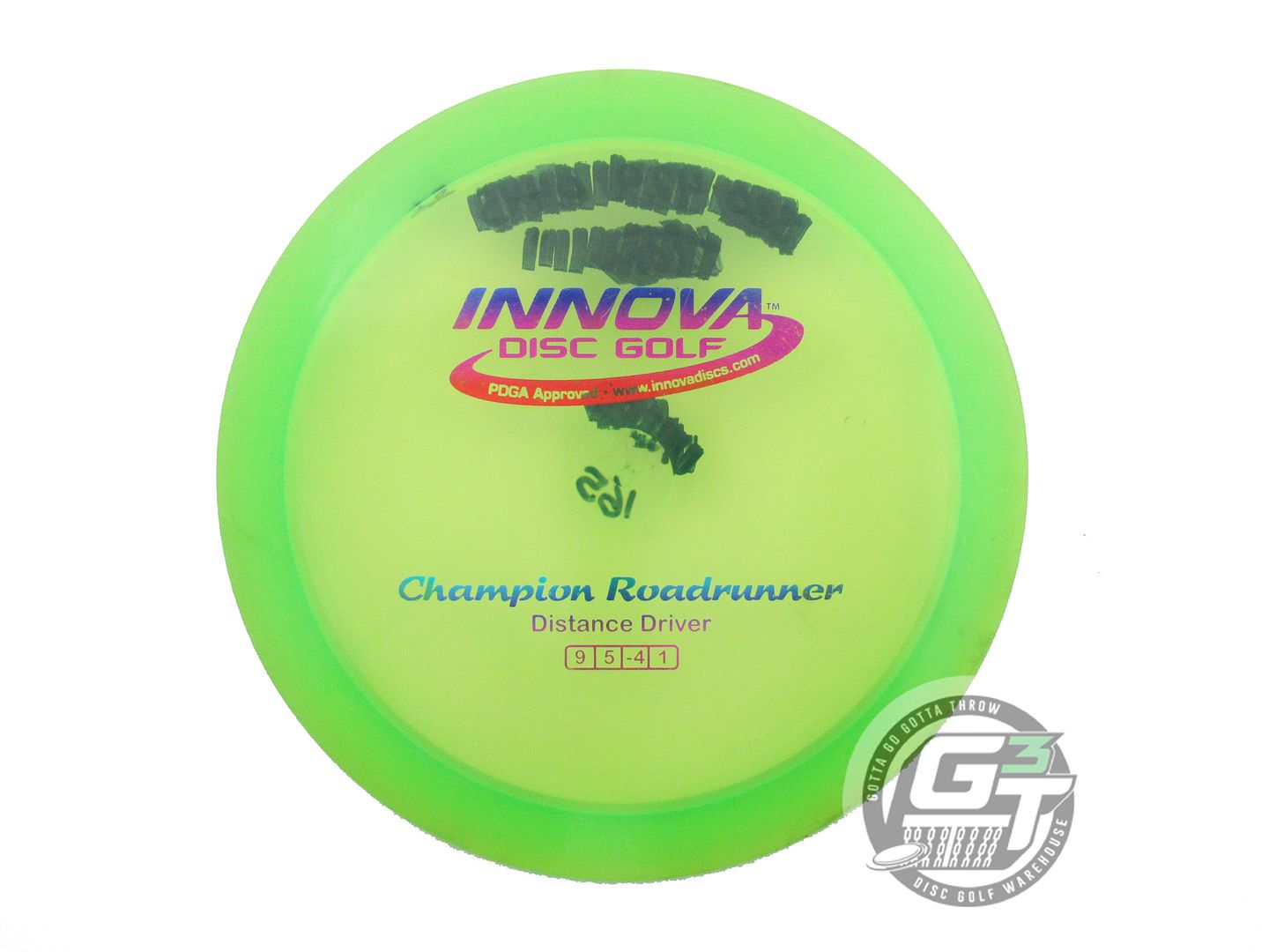 USED Innova Champion Roadrunner 165g Lime Rainbow Foil Distance Driver Golf Disc