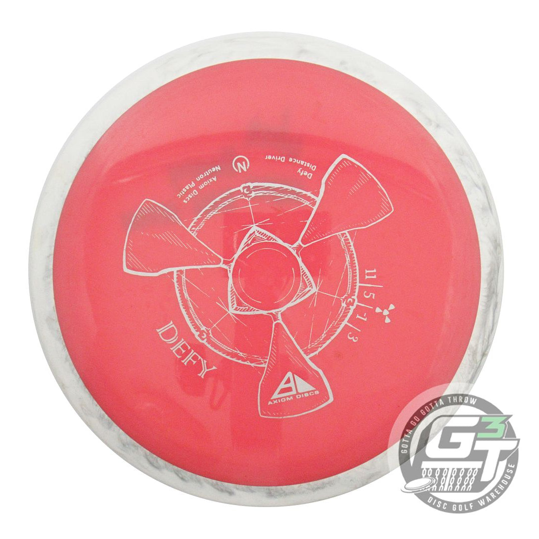 USED Axiom Discs Neutron Defy 165g Pink White Rim Distance Driver Golf Disc