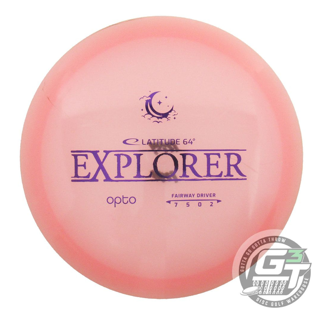 USED Latitude 64 Opto Moonshine Explorer 173g Pink Purple Foil Driver Golf Disc