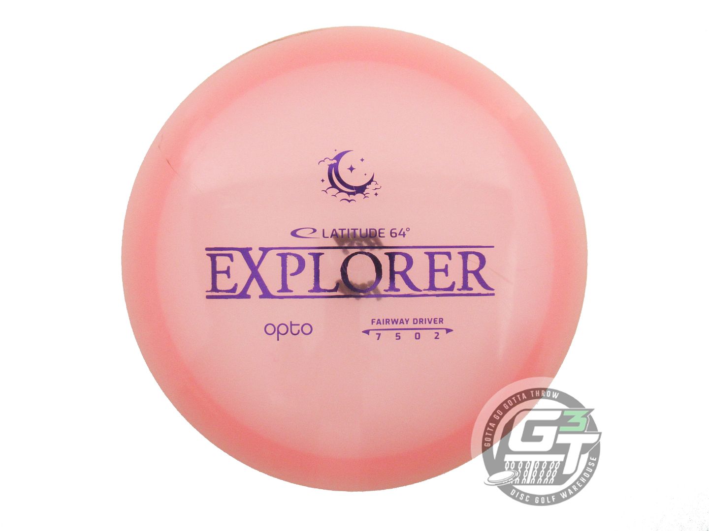 USED Latitude 64 Opto Moonshine Explorer 173g Pink Purple Foil Driver Golf Disc
