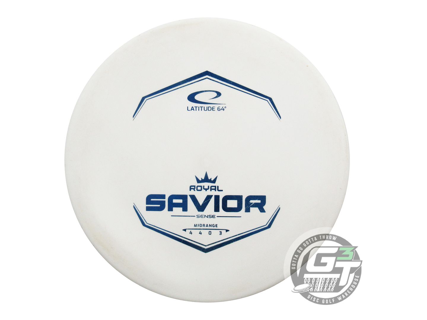 USED Latitude 64 Royal Sense Savior 175g White Blue Foil WARPED Midrange Disc